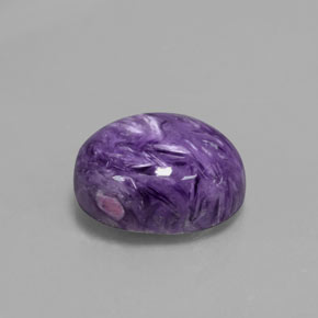 5.14 ct Violet Charoite Stone, Natural Charoite in Oval Cabochon Shape for Sale