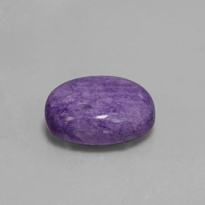 3.76 ct Violet Charoite Stone, Natural Charoite in Oval Cabochon Shape for Sale
