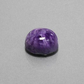 5.15 ct Violet Charoite Stone, Natural Charoite in Oval Cabochon Shape for Sale