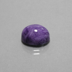 4.20 ct Violet Charoite Stone, Natural Charoite in Oval Cabochon Shape for Sale