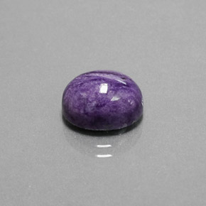 4.44 ct Violet Charoite Stone, Natural Charoite in Oval Cabochon Shape for Sale