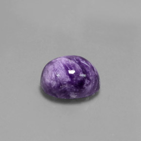 4.07 ct Violet Charoite Stone, Natural Charoite in Oval Cabochon Shape for Sale