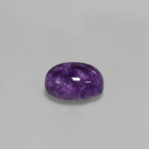 2.00 ct Violet Charoite Stone, Natural Charoite in Oval Cabochon Shape for Sale
