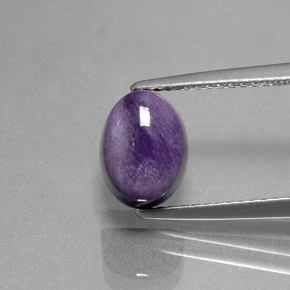 2.51 ct Violet Charoite Gemstone, Charoite Gem in Oval Cabochon Shape for Sale.