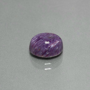 2.10 ct Violet Charoite Stone, Natural Charoite in Oval Cabochon Shape for Sale