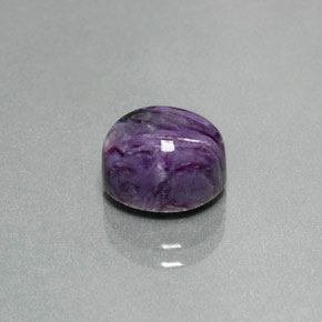 3.12 ct Violet Charoite Stone, Natural Charoite in Oval Cabochon Shape for Sale