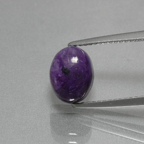 2.80 ct Violet Charoite Gemstone, Charoite Gem in Oval Cabochon Shape for Sale.