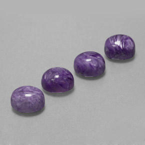 11.40 ct Violet Charoite Gemstone, Charoite Gem in Oval Cabochon Shape for Sale.