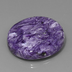 74.39 ct Violet Charoite Stone, Natural Charoite in Round Cabochon Shape for Sale