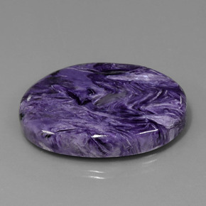 84.76 ct Violet Charoite Stone, Natural Charoite in Oval Cabochon Shape for Sale