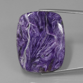 53.76 ct Violet Charoite Gemstone, Charoite Gem in Cushion Cabochon Shape for Sale.
