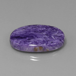34.88 ct Violet Charoite Stone, Natural Charoite in Oval Cabochon Shape for Sale