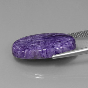 Charoite Gemstone in 32.3 x 19.6 mm Size for Sale, Charoite Stone in Velvet Purple Violet Color