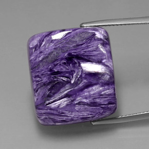 29.63 ct Violet Charoite Gemstone, Charoite Gem in Cushion Cabochon Shape for Sale.