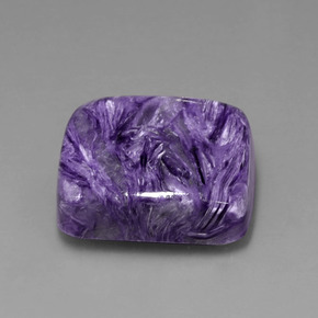 29.63 ct Violet Charoite Stone, Natural Charoite in Cushion Cabochon Shape for Sale