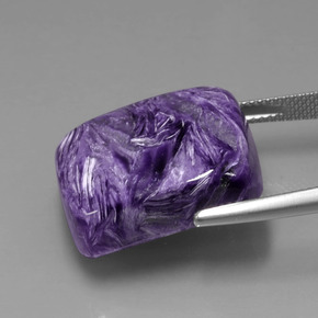 Charoite Gemstone in 20.9 x 18.5 mm Size for Sale, Charoite Stone in Violet Color