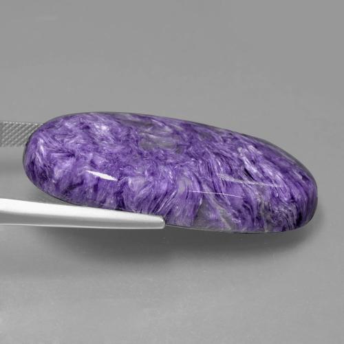 Charoite Gemstone in 38.5 x 20.7 mm Size for Sale, Charoite Stone in Deep Violet Color