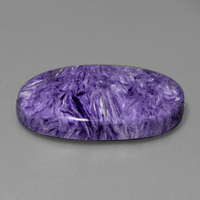 53.84 ct Violet Charoite Stone, Natural Charoite in Oval Cabochon Shape for Sale