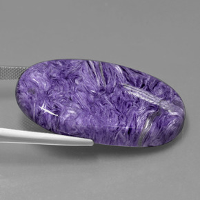Charoite Gemstone in 38.6 x 23.2 mm Size for Sale, Charoite Stone in Violet Color