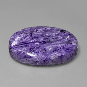 107.30 ct Violet Charoite Stone, Natural Charoite in Oval Cabochon Shape for Sale