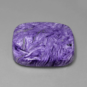 93.43 ct Violet Charoite Stone, Natural Charoite in Cushion Cabochon Shape for Sale