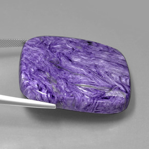 Charoite Gemstone in 38.9 x 38.4 mm Size for Sale, Charoite Stone in Violet Color