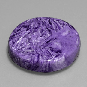 77.96 ct Violet Charoite Stone, Natural Charoite in Round Cabochon Shape for Sale