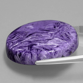 Charoite Gemstone in 34.8 mm Size for Sale, Charoite Stone in Violet Color