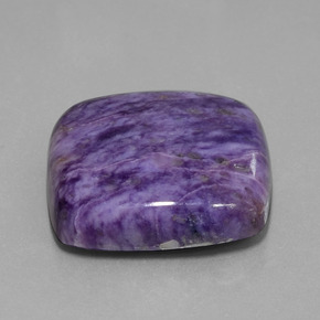39.43 ct Violet Charoite Stone, Natural Charoite in Cushion Cabochon Shape for Sale