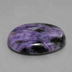 31.77 ct Violet Charoite Stone, Natural Charoite in Oval Cabochon Shape for Sale