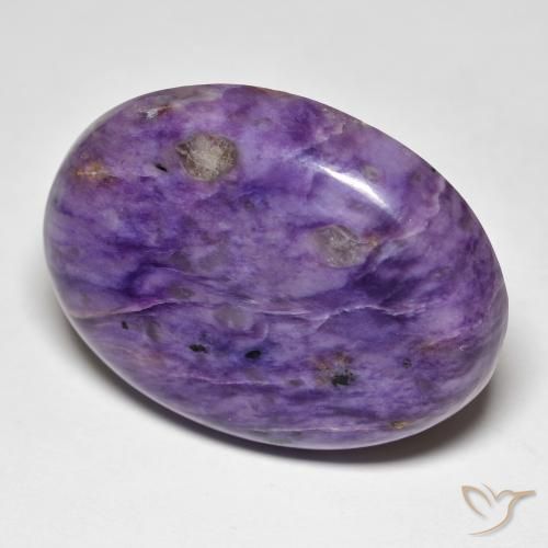 41.77 ct Violet Charoite Stone, Natural Charoite in Oval Cabochon Shape for Sale