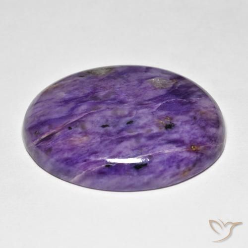 Charoite Gemstone in 31.1 x 23.5 mm Size for Sale, Charoite Stone in Velvet Purple Violet Color