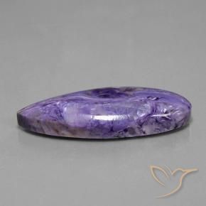 36.05 ct Violet Charoite Stone, Natural Charoite in Marquise Cabochon Shape for Sale