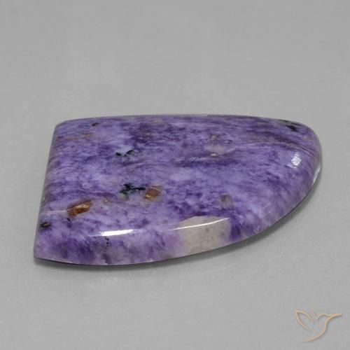 43.72 ct Violet Charoite Stone, Natural Charoite in Fancy Cabochon Shape for Sale