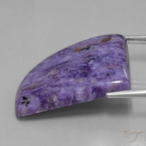 Charoite Gemstone in 31.3 x 25.1 mm Size for Sale, Charoite Stone in Deep Violet Color