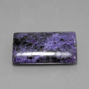44.70 ct Violet Charoite Stone, Natural Charoite in Baguette Cabochon Shape for Sale