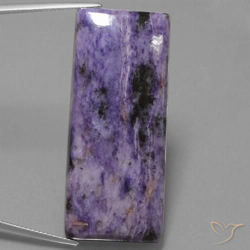 58.04 ct Baguette Charoite, 44.6 x 19 mm From Russia, Photo A