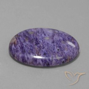42.80 ct Violet Charoite Stone, Natural Charoite in Oval Cabochon Shape for Sale