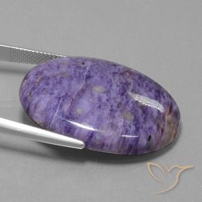 Charoite Gemstone in 32.6 x 25.6 mm Size for Sale, Charoite Stone in Medium Violet Color