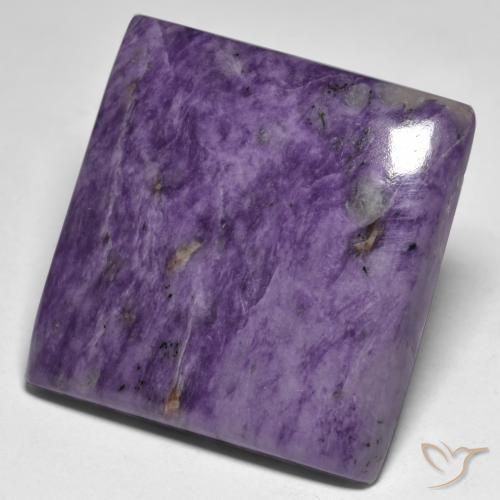 61.05 ct Violet Charoite Stone, Natural Charoite in Square Cabochon Shape for Sale
