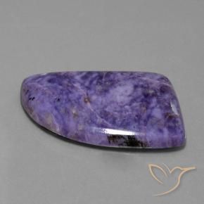 48.40 ct Violet Charoite Stone, Natural Charoite in Shark Fin Cabochon Shape for Sale