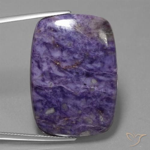 43.17 ct Cushion Charoite, 33.2 x 23.7 mm From Russia, Photo A