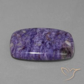 43.17 ct Violet Charoite Stone, Natural Charoite in Cushion Cabochon Shape for Sale