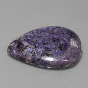 67.98 ct Violet Charoite Stone, Natural Charoite in Pear Cabochon Shape for Sale