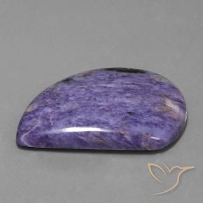 53.78 ct Violet Charoite Stone, Natural Charoite in Half Heart Cabochon Shape for Sale