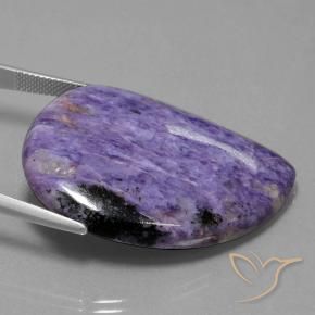 Charoite Gemstone in 40 x 26.9 mm Size for Sale, Charoite Stone in Medium Violet Color