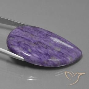Charoite Gemstone in 42.8 x 28.2 mm Size for Sale, Charoite Stone in Deep Violet Color