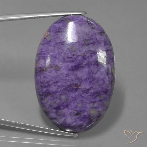 62.41 ct Oval Charoite, 38.6 x 26.2 mm From Russia, Photo A