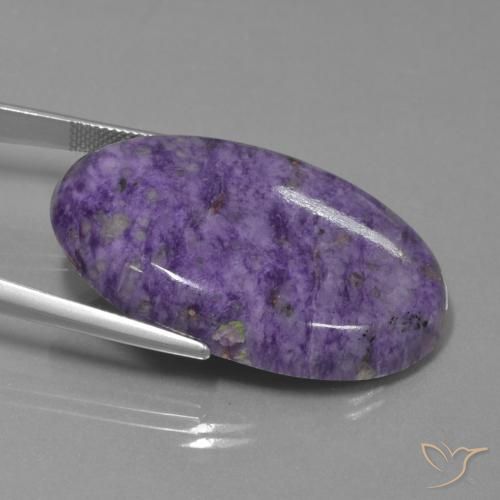 Charoite Gemstone in 38.6 x 26.2 mm Size for Sale, Charoite Stone in Velvet Purple Violet Color