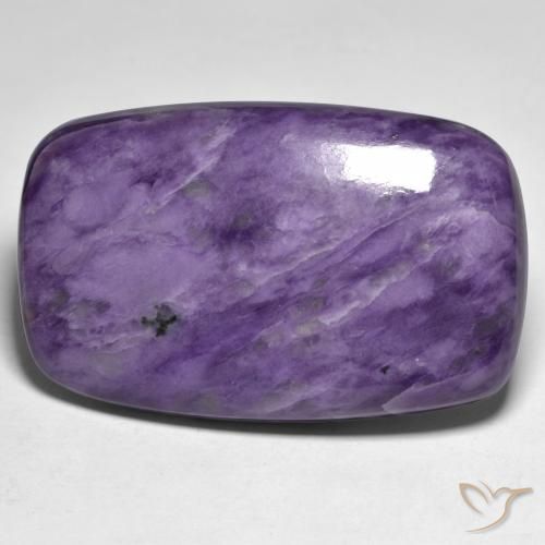 61.3 ct Cushion Charoite, 39.6 x 24.7 mm From Russia, Photo A